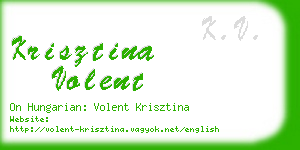 krisztina volent business card